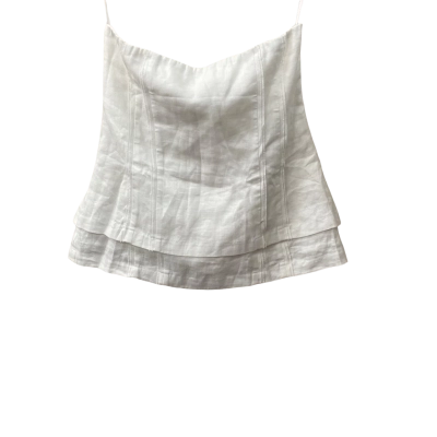 Dissh Womens  Size 16 Sleeveless Top Off White 