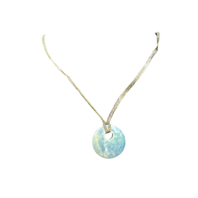 Womens 52cm Necklace Black/Blue Lemurian Aquatine