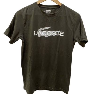 Lacoste Mens  Size L Short Sleeve T-shirt Black  