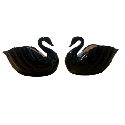 Black Swans Trinket Holder - Set of 2