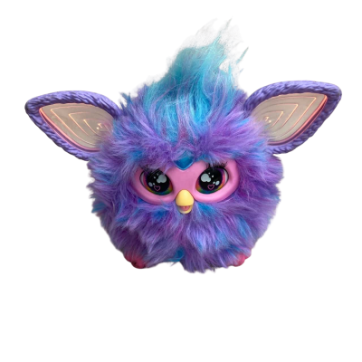 Furby Purple Plush Tie Dye Interactive Toy 2023 Glowing Ears 