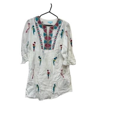 BRAND NEW BLUE ILLUSION FRENCH LINEN TOP. SIZE S