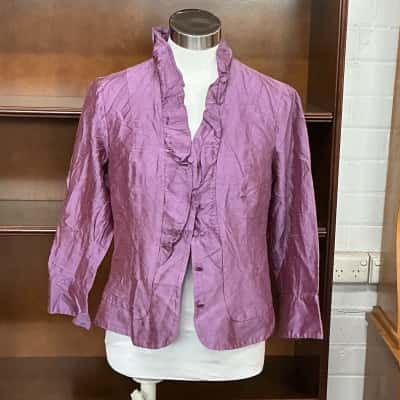 Anthea Crawford Womens  Size 12 Blouse Purple 