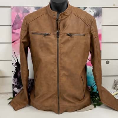 Tarocash Tan Banco Biker Jacket - Size L