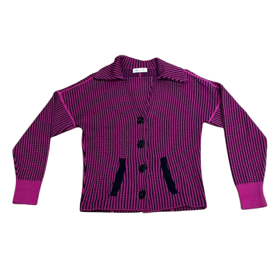 Vintage Alannah Hill Pink Striped Button Down Cardigan Size 12
