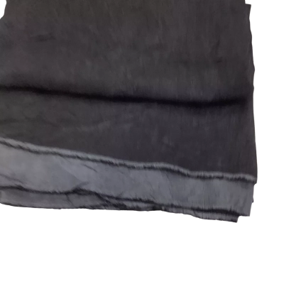 Thin Black Poly Cotton with Random "Creases" 130 x 315             (F3)