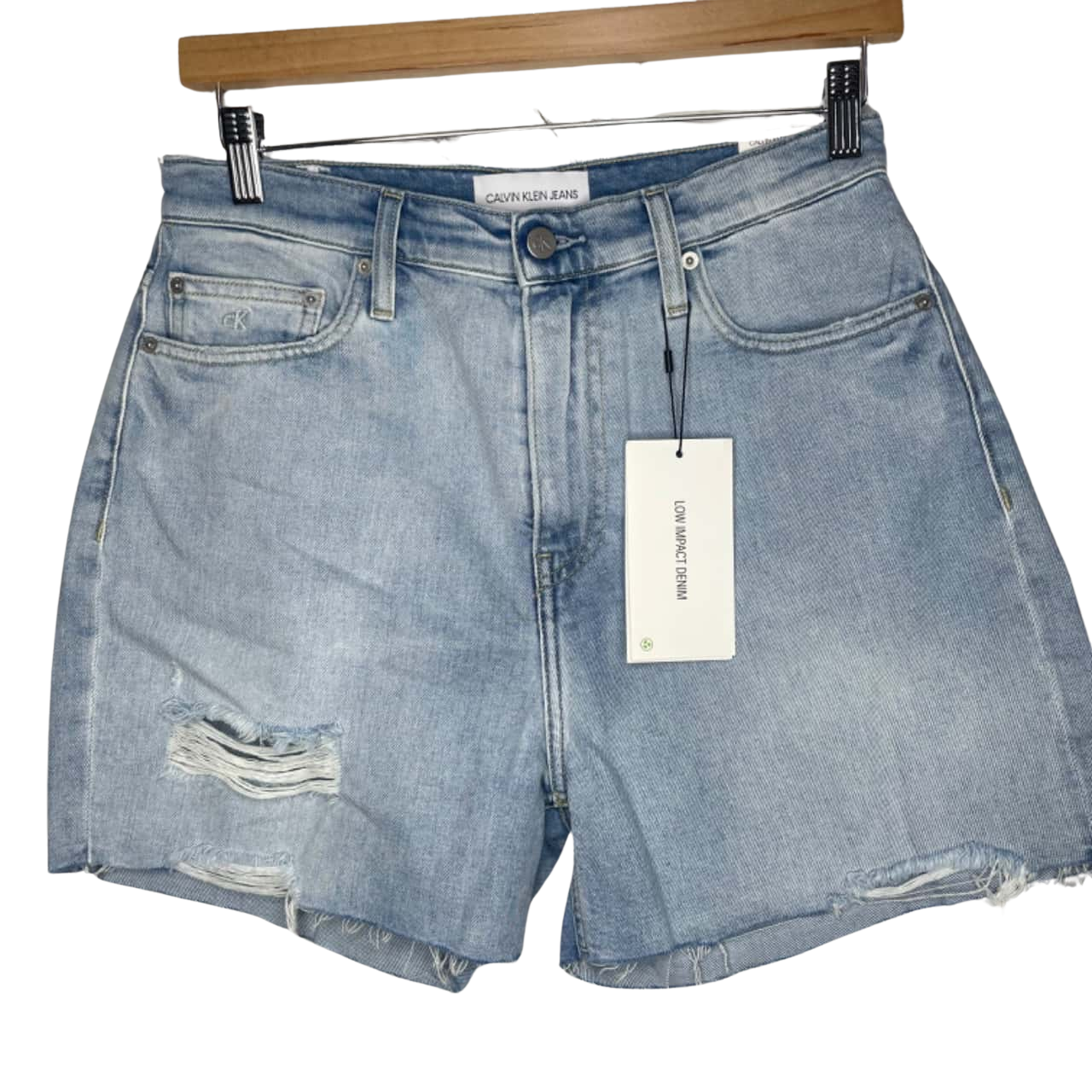 Calvin Klein Jeans Women's Blue Denim Shorts Size 30 BNWT