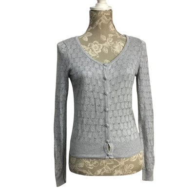 Review Womens  Size 10 Textured Knit Cardigan