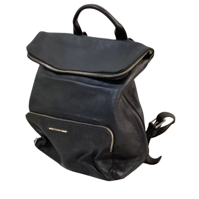 Country Road Womens Genuine Leather Backpack Black  
