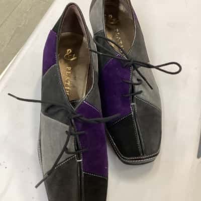  Platino Womens  Size 36 Heels Black  / Grey / Purple 