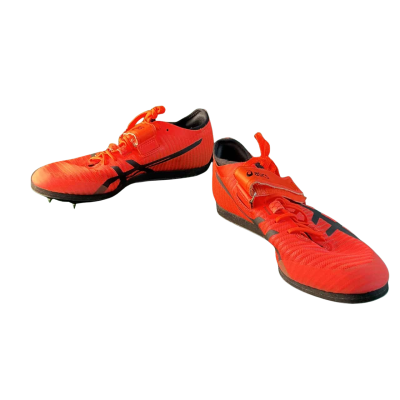 Asics Unisex Longjump Pro 3 Track shoes Size 40 Black  / Orange 