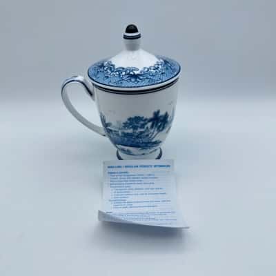 Minh Long Porcelain Blue & White Chinoiserie Mug