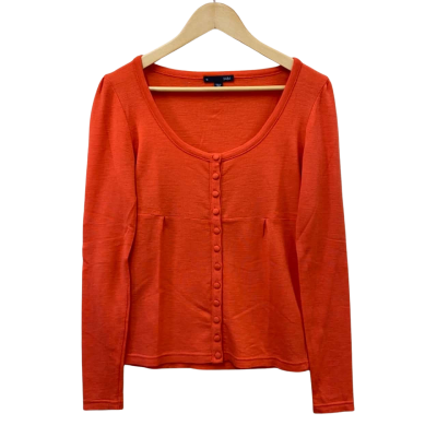 Saba Womens Size 10 Button-down Cardigan Orange 