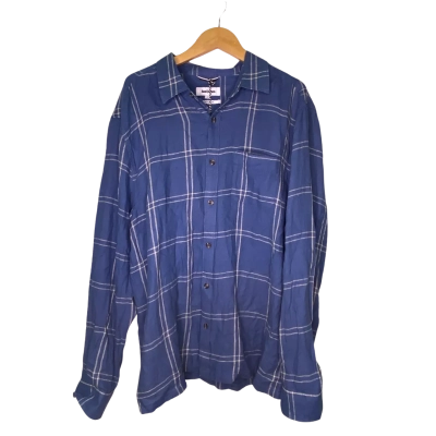 Just Jeans Mens  Size XL Long Sleeve Shirt Blue / Checked / Off White 
