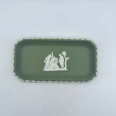 Wedgwood Sage Green Jasperware Trinket Tray