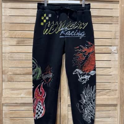  Mens  Size 30 Track Pants Black  