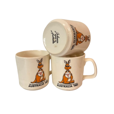 Johnson Australia 1982 Commonwealth Games Matilda Mugs Set of 3