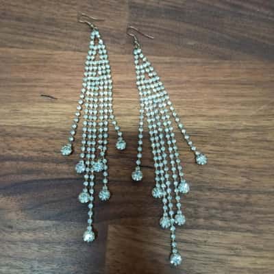 Very Long Dangly Sparkly Earrings