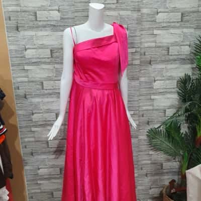 Womens Bridesmaid Maxi Formal Pink Dress Size 14