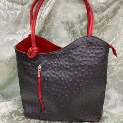 Borse in Pelle Womens Backpack Black  / Red 
