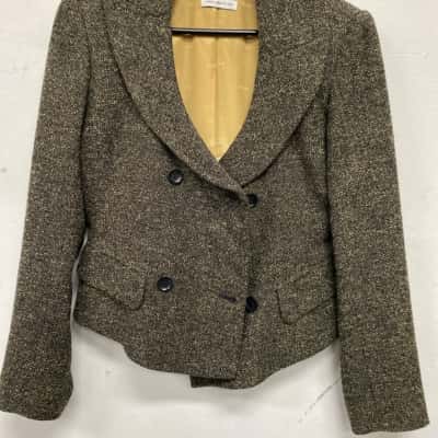 Guava Womens  Size 10 Blazer Beige / Black  