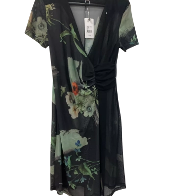 Boo Radley Womens  Size S Cocktail Dress / Floral Dress / Short Sleeve Dress  Black  