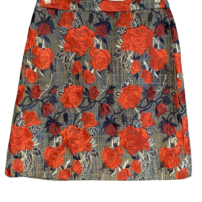 Kookai textured skirt  Size 35 Floral / Grey / Navy Blue / Red / White 