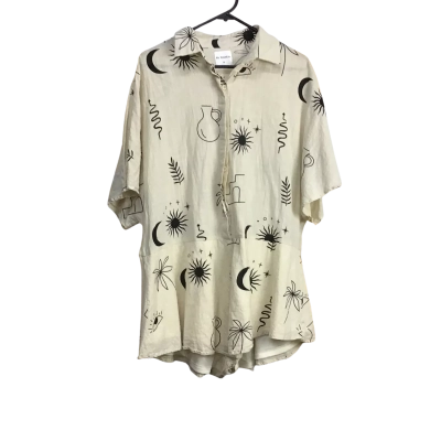  By Frankie Womens  Size M 100% Cotton Black & Cream Playsuit