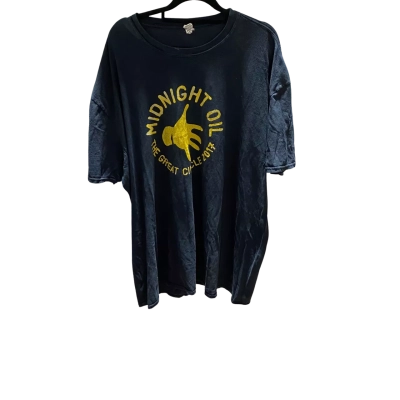 2017 Midnight Oil Tour Gildan  Mens  Size XXXL Short Sleeve T-shirt Black  
