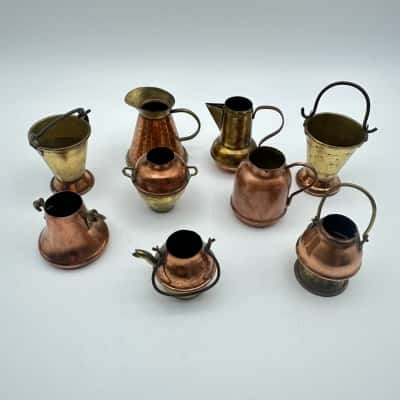 Miniature Copper and Brass Set