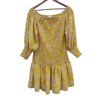 Seed Heritage Womens Size 14 Floral Dress Yellow (13)
