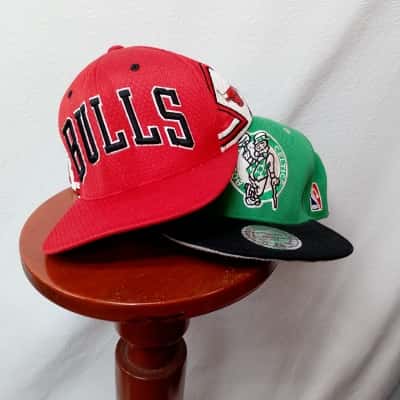 2x NBA hats -- Bulls and Celtics --Unisex  One Size 