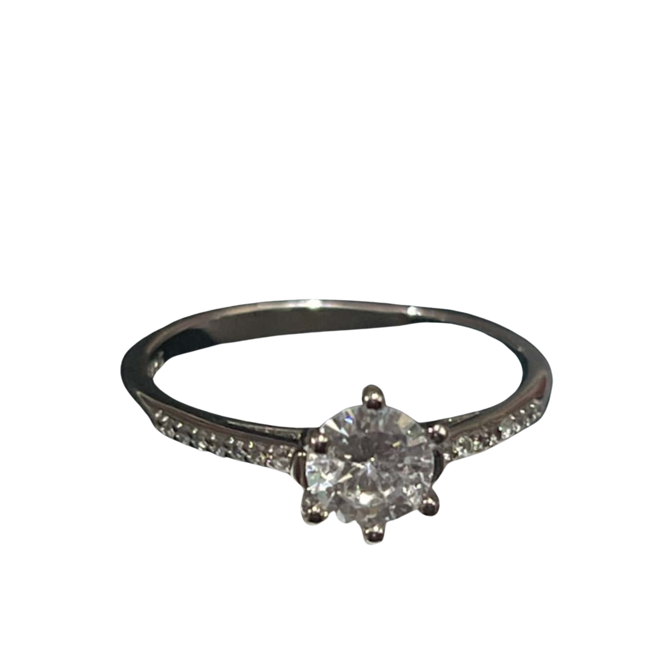 Diamantes 'LOVE' Ladies Sterling Silver (925) High Quality Ring main image 1