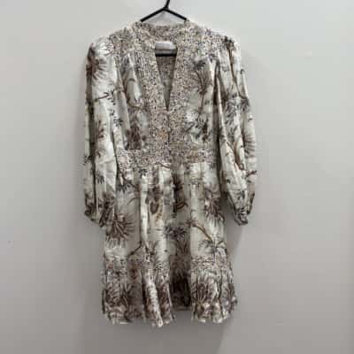 Zimmermann Womens  Size 0 Mini Dress Brown 