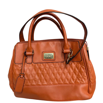 Tigna Nello Womens Two Straps Leather Handbag Orange