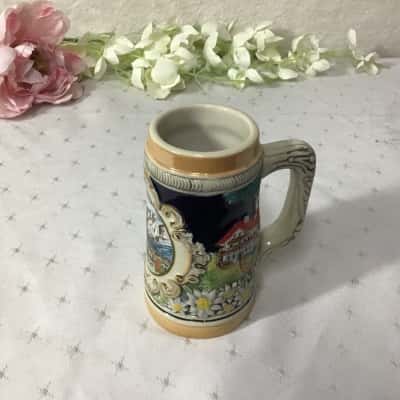 Franz Handpainted Cortina / Dolomiti Pattern Small Ceramic Beer Mug