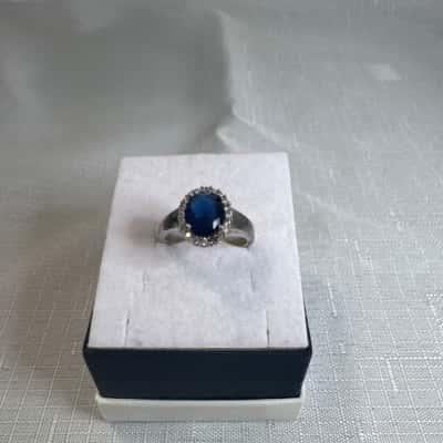  2 x Womens silver rings (925) 