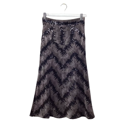 Diane Von Furstenberg Beaded A-Line Midi Silk Blend Skirt US 0