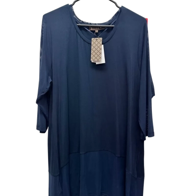 Maggie T Women’s 3/4 Sleeve Top Navy Blue 
