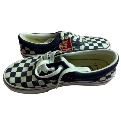 VANS ERA CHECKER BOARD CANVAS SKATEBOARD SHOES  Size US W 6 IN BLACK/WHITE 