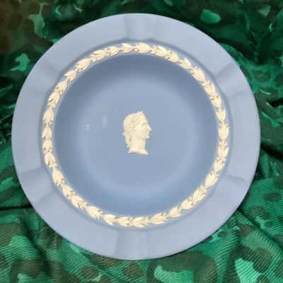 Wedgwood Pale Blue Jasperware Pin Dish/Ashtray.