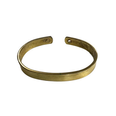 Vintage 24K Gold Electroplated Magnetic Copper Cuff Bangle
