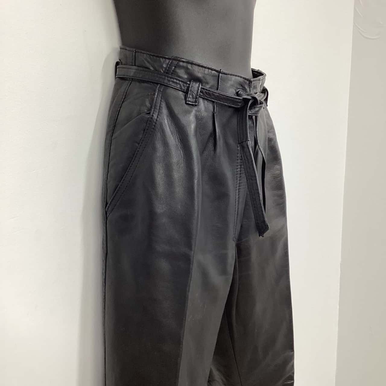 REDUCED Womens 80s tie waist leather 