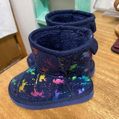 Thomas Cook Kids  Size 5 slipper boots  Blue / Multicoloured 