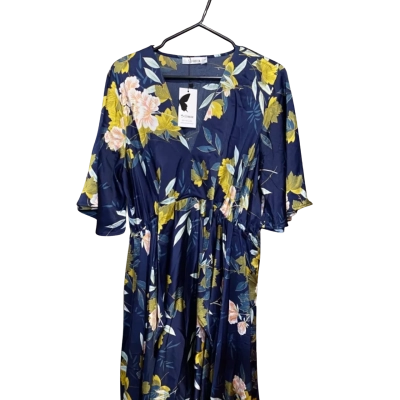 St.Frock Womens  Size 14 Floral Dress Floral / Navy Blue 