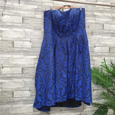 City Chic Womens  Size 16 / S Midi Dress Black  / Blue 