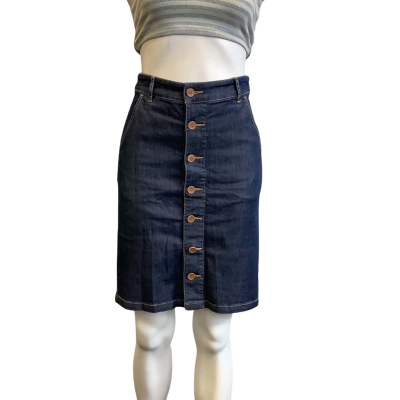 Country Road Women's Size 6 High Waist Midi Denim Skirt Blue 