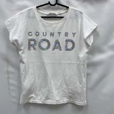 Country Road Kids Cotton Tee Size 8 White 