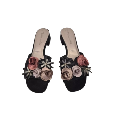 Womens  Size 40 Multicoloured Tamaris Slip on Flower Embellished Shoes