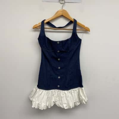 Pepper Mayo Blue Georgina Denim Mini Dress  Size 8 